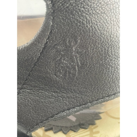 Fly London Yala Metallic Leather Wedge Peep Toe Slingback Sandal 37 6.5-7 - Picture 13 of 16